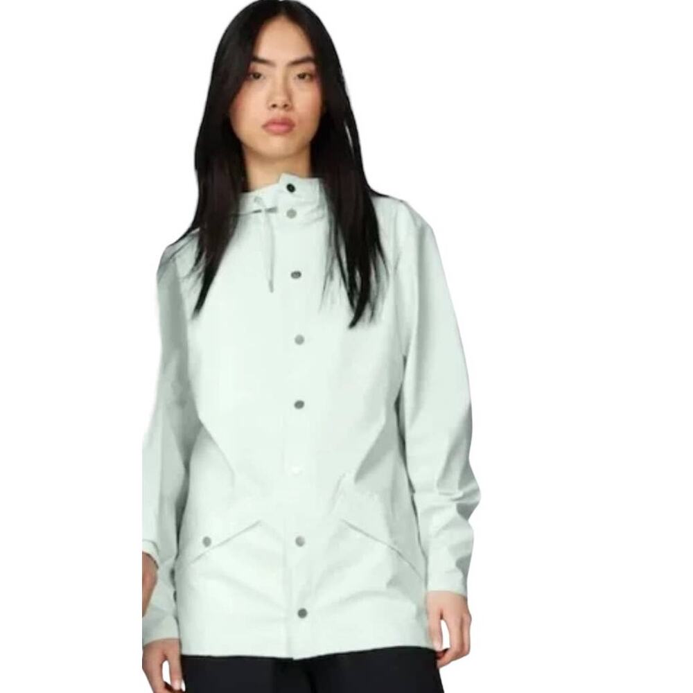 NWT! Rains Unisex Waterproof Jacket in Mineral - Size XL - Picture 6 of 11
